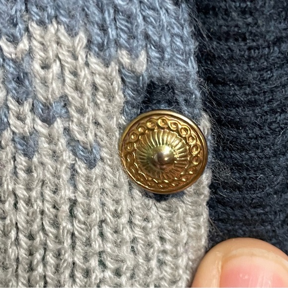 Vintage Pine Forest Mountain Cabin Sweater size Medium snow slopes - Picture 3 of 10